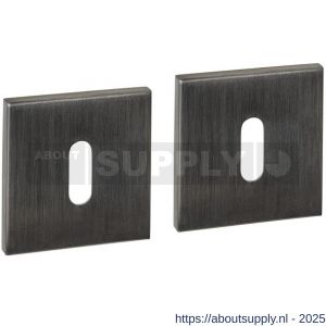 Intersteel Essentials 1030 sleutelrozetten verdekt 53x53x6 mm PVD antraciet - S26010991 - afbeelding 1