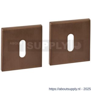 Intersteel Essentials 1030 sleutelrozetten verdekt 53x53x6 mm PVD brons - S26010992 - afbeelding 1