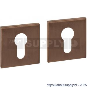 Intersteel Essentials 1030 cilinderrozetten verdekt 53x53x6 mm PVD brons - S26010997 - afbeelding 1