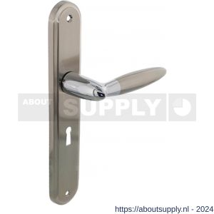 Intersteel Living 1682 deurkruk Elen op langschild sleutelgat 56 mm chroom-nikkel mat - Y26004839 - afbeelding 1