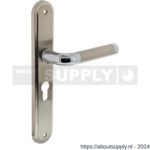 Intersteel Living 1683 deurkruk Agatha op langschild profielcilinder 55 mm chroom-nikkel mat - Y26004857 - afbeelding 1