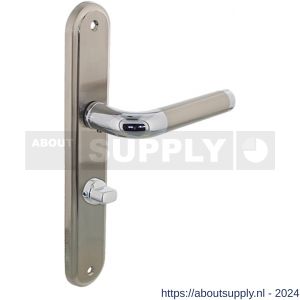 Intersteel Living 1683 deurkruk Agatha op langschild WC 63/8 mm chroom-nikkel mat - Y26004862 - afbeelding 1