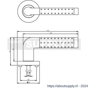 Intersteel Living 1684 deurkruk Marion op rond rozet 7 mm nokken chroom-nikkel mat - Y26001881 - afbeelding 2