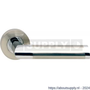 Intersteel Living 1685 gatdeel deurkruk rechts Nicol op rond rozet 7 mm nokken chroom-nikkel mat - Y26001239 - afbeelding 1