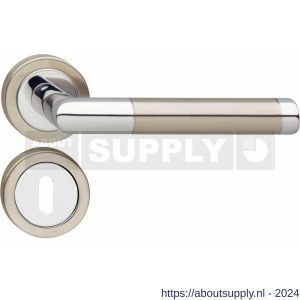 Intersteel Living 1710 deurkruk Hoek 90 graden met rozet en sleutelplaatje chroom-mat nikkel ATP - Y26008009 - afbeelding 1