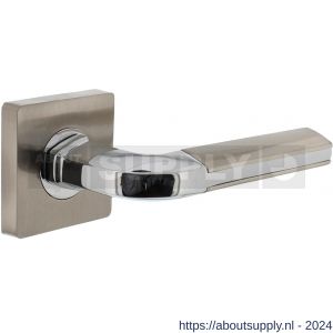 Intersteel Living 1718 deurkruk Amber op vierkante rozet 7 mm nokken chroom-nikkel mat - Y26004991 - afbeelding 1