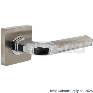 Intersteel Living 1718 gatdeel deurkruk links Amber op vierkante rozet 7 mm nokken chroom-nikkel mat - Y26004993 - afbeelding 1