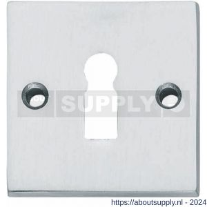 Intersteel Living 3184 sleutelplaatje met nokken vierkant 55x55x8 mm messing chroom mat - Y26007601 - afbeelding 1