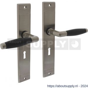Intersteel Living 0238 deurkruk Ton basic met schild groef 235x43x5 mm sleutelgat 56 mm mat nikkel - Y26009101 - afbeelding 1