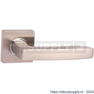Intersteel Living 1714 gatdeel deurkruk links Dean op vierkant rozet 7 mm nokken chroom-nikkel mat - Y26005158 - afbeelding 1