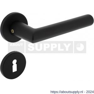 Intersteel Living 0055 deurkruk Broome op rozet diameter 50x7 mm met 7 mm nokken met sleutelplaatje zwart - Y26009116 - afbeelding 1
