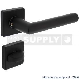 Intersteel Living 0058 deurkruk Broome op rozet 50x50x10 mm met 7 mm nokken met WC-sluiting 8 mm zwart - Y26009130 - afbeelding 1