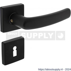 Intersteel Living 0059 deurkruk Denham op rozet 50x50x10 mm met 7 mm nokken met sleutelplaatje zwart - Y26009133 - afbeelding 1