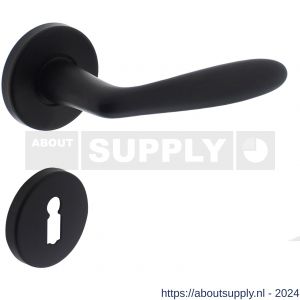 Intersteel Living 0200 deurkruk Phobos op rozet met sleutelplaatje mat zwart - Y26008177 - afbeelding 1