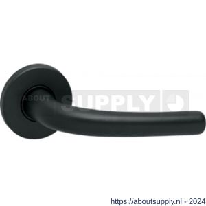 Intersteel Living 0231 gatdeel deurkruk links Elena op rozet zwart - Y26001295 - afbeelding 1