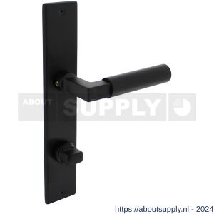 Intersteel Living 0378 deurkruk Bau-stil met schild 236x44x6 mm WC 78/8 mm mat zwart - Y26008197 - afbeelding 1