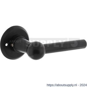 Intersteel 0446 gatdeel deurkruk L/L bol met rozet diameter 50x5 mm zwart - Y26010243 - afbeelding 1