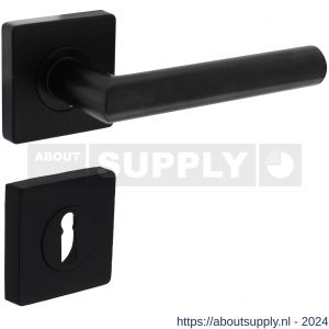 Intersteel Living 1707 deurkruk Bastian op rozet 55x55x10 mm met sleutelrozet zwart - Y26009159 - afbeelding 1