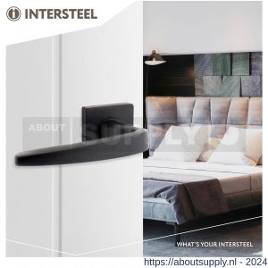 Intersteel Living 1711 deurkruk Zeus op vierkant rozet 7 mm nokken mat zwart - Y26006759 - afbeelding 3