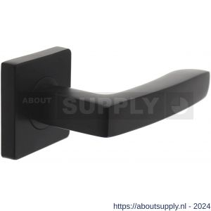 Intersteel Living 1712 gatdeel deurkruk deurkruk Minos op vierkant rozet 7 mm nokken mat zwart rechts wijzend - Y26007023 - afbeelding 1