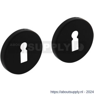 Intersteel Living 3092 sleutelplaatje kunststof verdekt met nokken diameter 50x7 mm aluminium zwart - Y26009163 - afbeelding 1
