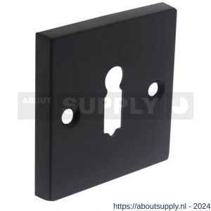 Intersteel Living 3184 sleutelplaatje met nokken vierkant 55x55x8 mm messing zwart - Y26002553 - afbeelding 1
