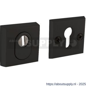 Intersteel Living 3750 SKG3 veiligheids rozet vierkant 60x60 mm met kerntrek beveiliging aluminium-zwart - Y26009933 - afbeelding 1