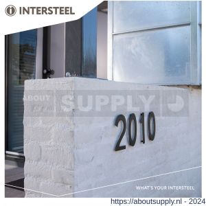 Intersteel Living 4020 huisnummer 0 150 mm RVS-mat zwart - Y26006816 - afbeelding 3