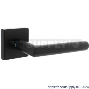 Intersteel Living 4057 set achterdeurbeslag vierkant deurkruk Jura met massieve rozetten RVS mat zwart - Y26009948 - afbeelding 1