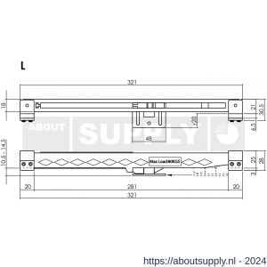 Intersteel Living 4501 sluitvertrager 3.0 railmontage universeel voor schuifdeursysteem zwart - Y26009199 - afbeelding 2