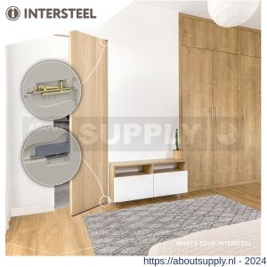 Intersteel Living 4627 taatsscharnier 158x47x33 mm voor houten deuren afdekkappen zwart - Y26009206 - afbeelding 3