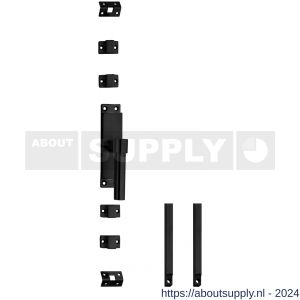Intersteel Living 5620 set kruk-espagnolet rechts L-recht met stangenset 2x 1245 mm RVS zwart - Y26010122 - afbeelding 1