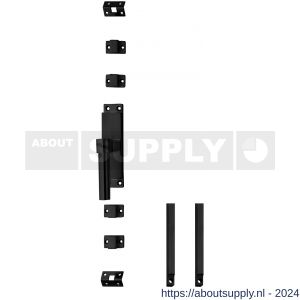 Intersteel Living 5620 set kruk-espagnolet links L-recht met stangenset 2x 1245 mm RVS zwart - Y26010123 - afbeelding 1