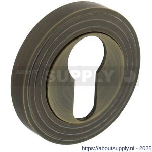 Intersteel 3178 profielcilinderplaatje diameter 55x10 mm met ril gebruineerd - Y26010341 - afbeelding 1