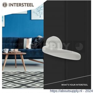 Intersteel Living 1692 deurkruk Bjorn op ronde rozet 52x10 mm met nokken wit - Y26009228 - afbeelding 3