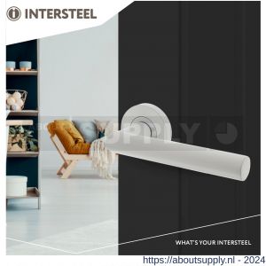 Intersteel Living 1693 deurkruk Bastian op ronde rozet 52x10 mm met nokken wit - Y26009231 - afbeelding 3