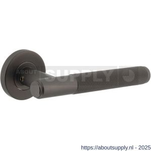 Intersteel 1269 deurkruk Rombo ruit motief op geveerde stalen rozet met nokken diameter 53x8 mm RVS antraciet-grijs - Y26010352 - afbeelding 1