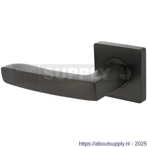 Intersteel 1712 gatdeel deurkruk links Minos op vierkante rozet met nokken 55x55x10 mm antraciet-grijs - Y26010381 - afbeelding 1