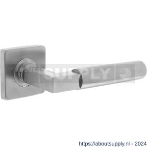 Intersteel Essentials 0378 deurkruk 0378 Bau-stil op rozet vierkant staal met 7 mm nok RVS - Y26005249 - afbeelding 1