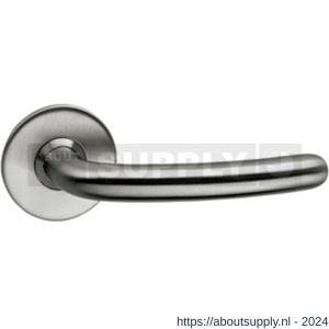 Intersteel Living 0568 gatdeel deurkruk Sabel-slank diameter 16 mm op rozet plat zonder veer RVS - Y26000461 - afbeelding 1