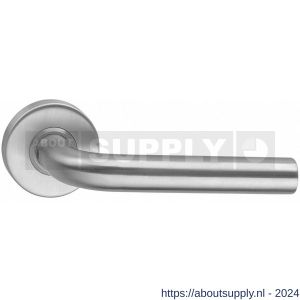 Intersteel Living 0570 deurkruk recht op rozet met ring met veer RVS - Y26000463 - afbeelding 1