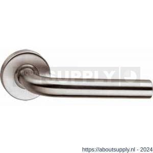 Intersteel Living 0570 gatdeel deurkruk recht op rozet met ring met veer RVS - Y26000740 - afbeelding 1