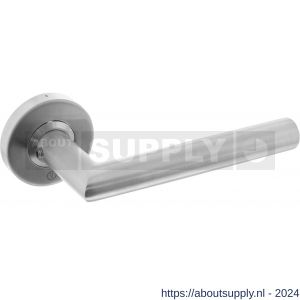 Intersteel Living 0583 deurkruk recht Hoek 90 graden diameter 19 mm op rozet met ring met veer RVS - Y26000472 - afbeelding 1