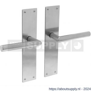 Intersteel Essentials 0583 deurkruk recht Hoek 90 graden met schild 250x55x2 mm blind RVS - Y26008401 - afbeelding 1