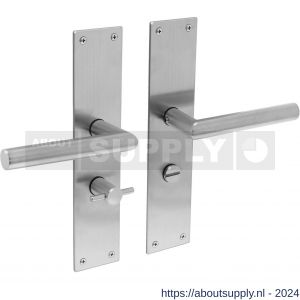 Intersteel Essentials 0583 deurkruk recht Hoek 90 graden met schild 250x55x2 mm WC 63/8 RVS - Y26008406 - afbeelding 1