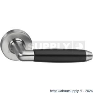 Intersteel Living 0640 gatdeel deurkruk Combinatie op rozet met ring met veer RVS-zwart - Y26001493 - afbeelding 1