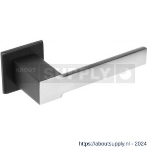 Intersteel Exclusives 0725 deurkruk Moors nummer 5 met vierkante rozet 50x50x5 mm geveerd RVS-zwart - Y26008429 - afbeelding 1