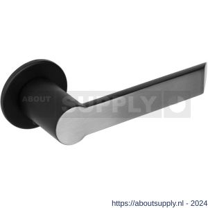 Intersteel Exclusives 0727 deurkruk Moors nummer 2 met ronde rozet diameter 52x5 mm geveerd RVS-zwart - Y26008431 - afbeelding 1