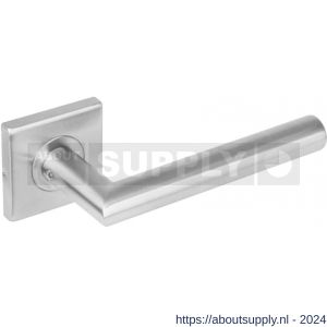Intersteel Essentials 1242 deurkruk rechte Hoek 90 graden op rozet vierkant dubbel geveerd RVS - Y26000606 - afbeelding 1