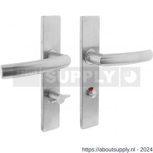 Intersteel Essentials 1327 deurkruk Blok op verdekt schild rechthoek WC 72/8 met nokken 7 mm RVS EN 1906/4 - Y26005743 - afbeelding 1